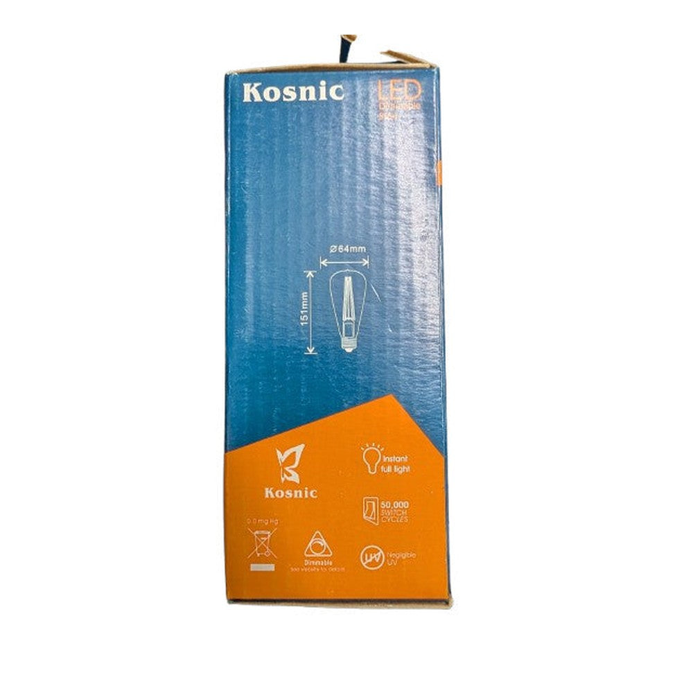 E27 Warm White 2700K ST64 Kosnic 4W (31w) LED Dimmable Light Lamp Bulb (Pk of 3)