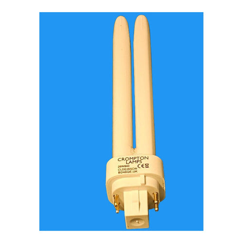 2 x Crompton 26w D/E G24q-3 840 4 Pin 1710Lm