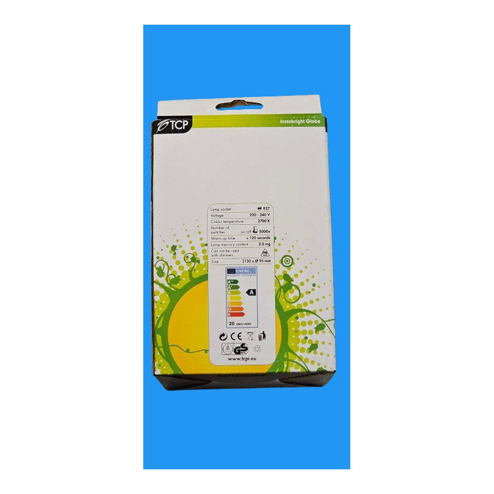 E27 G12 ES 20W = 85W TCP Energy Saver Bulb Lamp 1170lm Instabright Globe Non-Dim