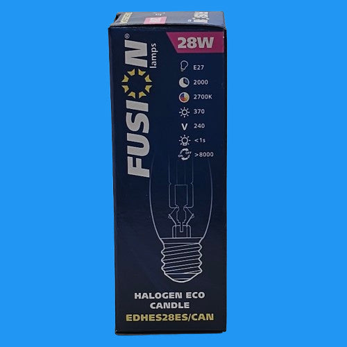 3 x E27 Fusion 28w Candle Bulb Lamp 370lm Halogen ECO 93mm x 35mm3mm