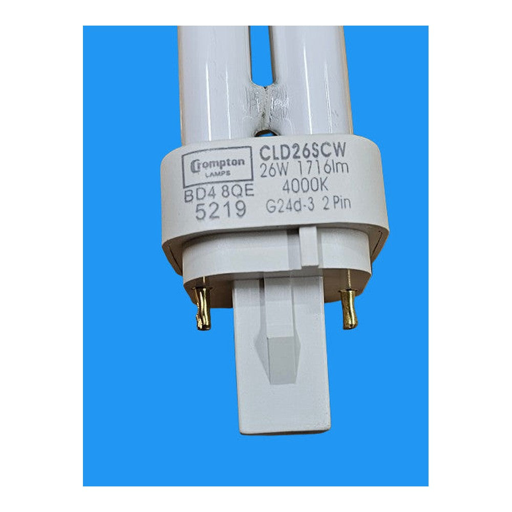 Crompton 2 Pin G24D-3 26w Cool White 4000k 1216Lm CLD26SCW