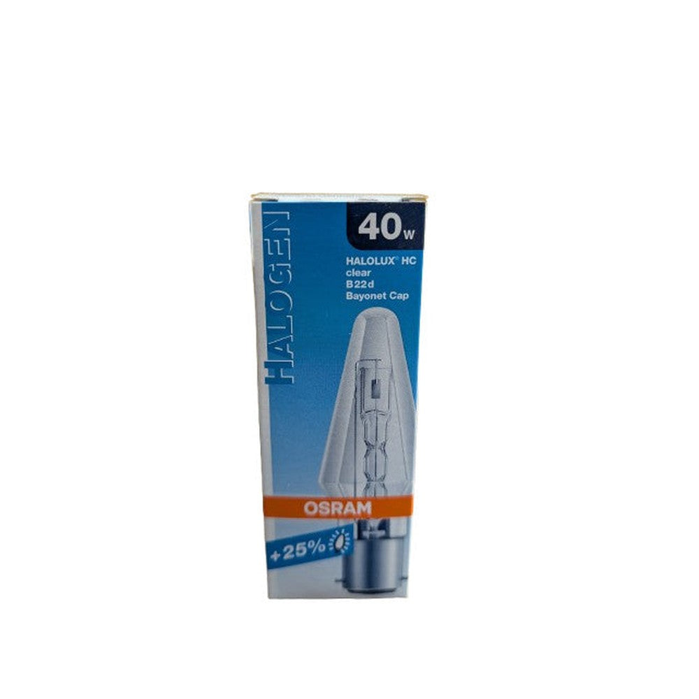 B22d 40W ( 2 Pack ) Osram Halogen Halolux HC Clear 64859 HC 240V Dimmable