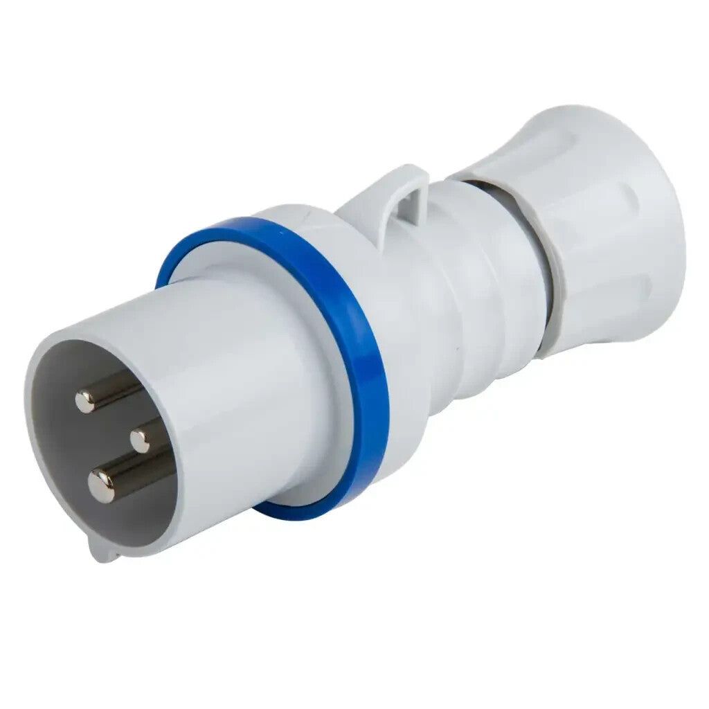 4x Gewiss GW60004H Plug 2 Pole & Earth Blue 230 Volt 16 Amp