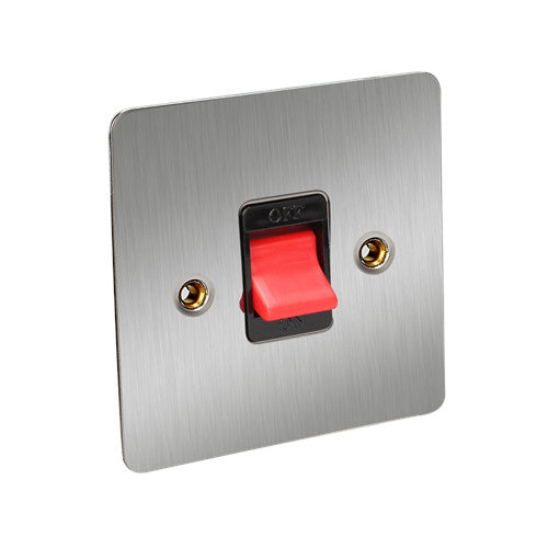 CED Satin Chrome Switches & Sockets - Axiom Electrical Fuse USB Cooker Flatplate