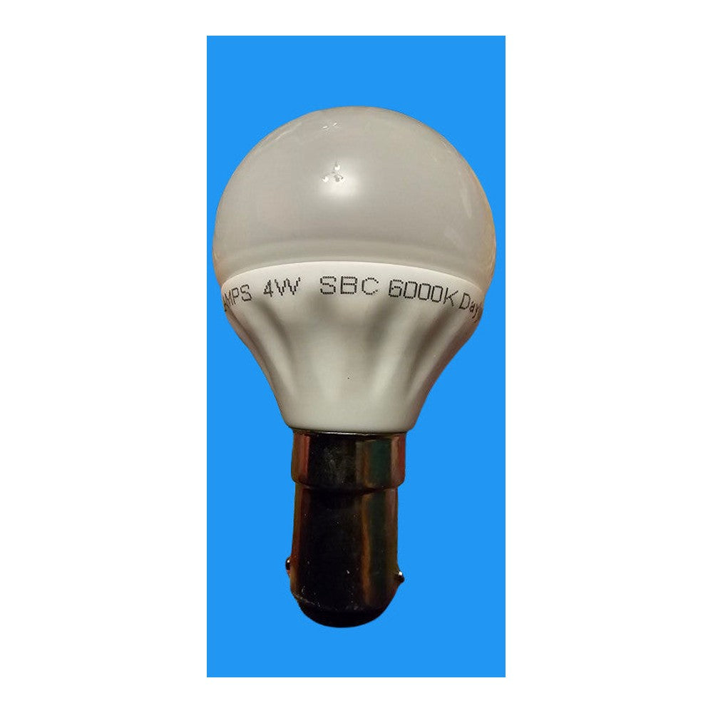2 x SBC 4w Crompton LED Round Daylight Bulb Lamp 180lm 25000h