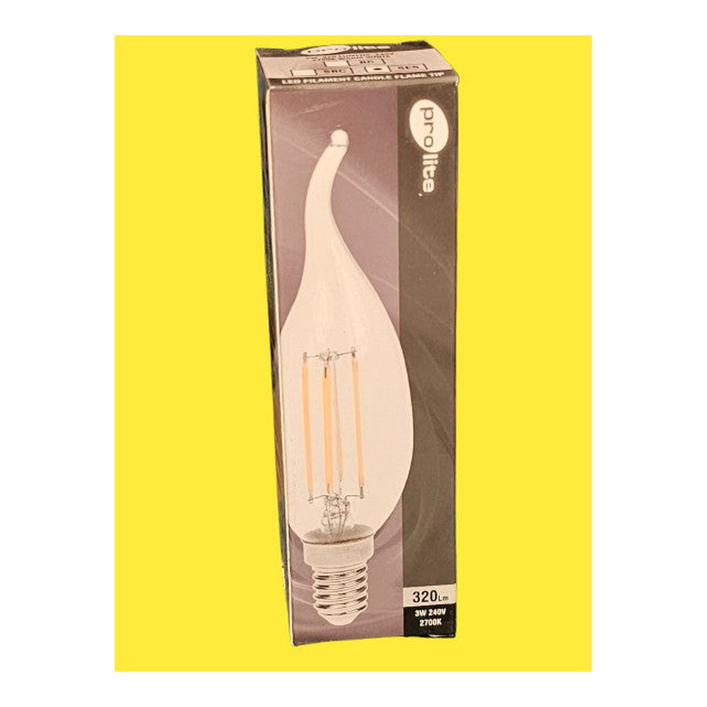 3w SES Candle Bulb Lamp Prolite Non-Dimmable 2700k Warm White 320Lm (Pack of 7)