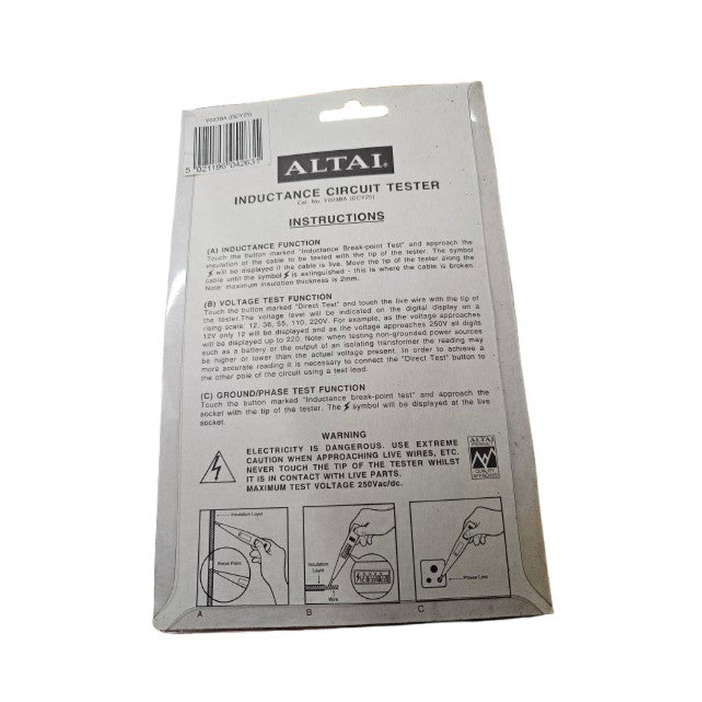 Altal inductance circuit tester Voltage Ground/phase