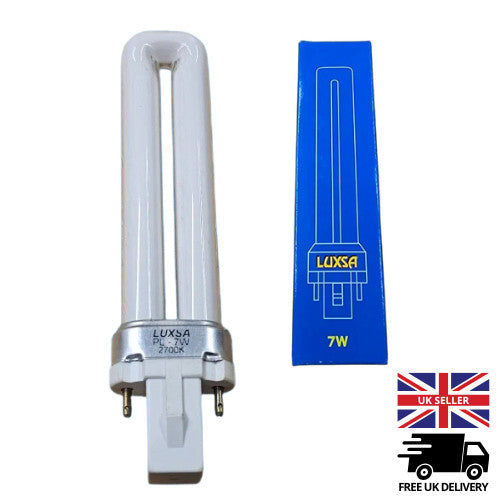 G23 PL 7w Luxsa 240v 2700k Fluorescent Lamp Bulb 2 Pin