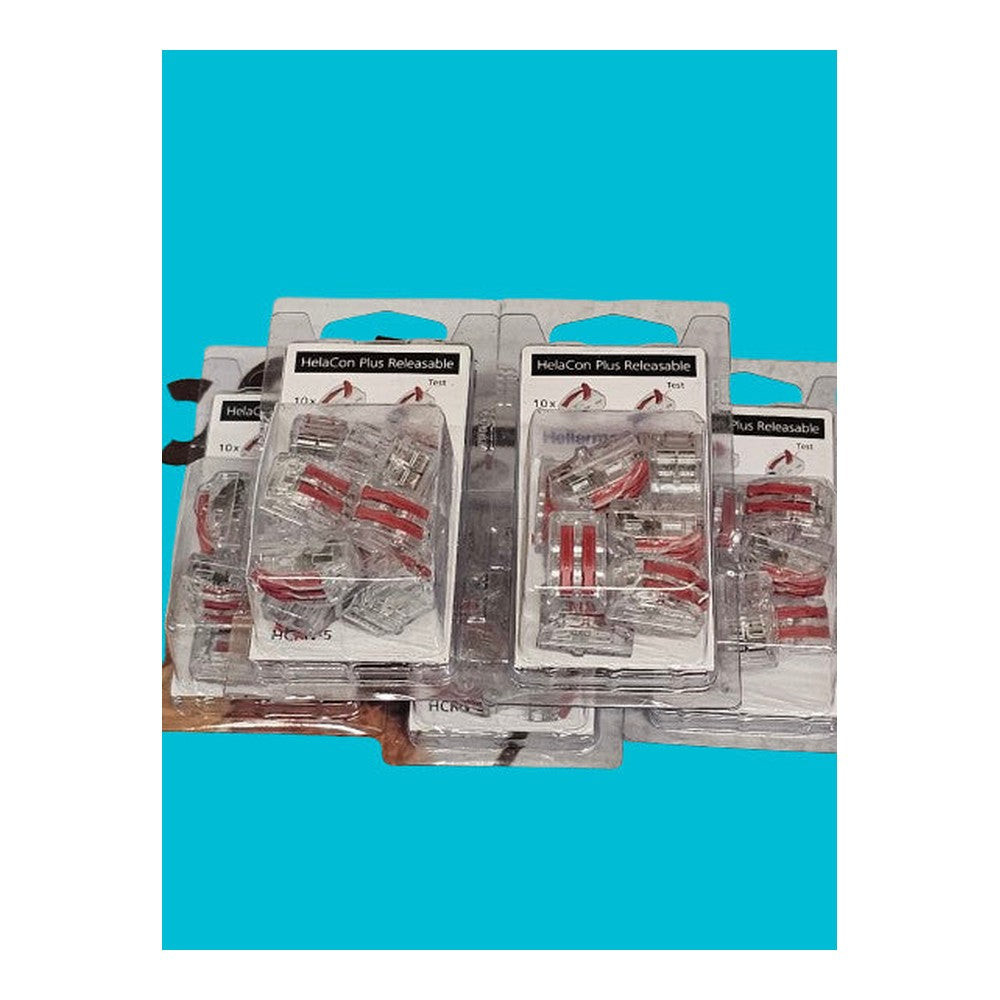 5 Packs of 10 HCRN-2 Wire Connectors HellermannTyton HelaCon Plus Releasable