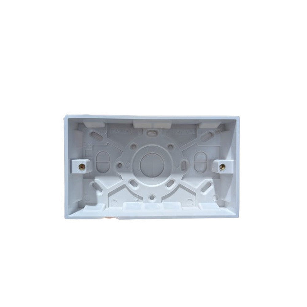 5x Knightsbridge ST1500 2 Gang 25mm Double Surface Mounting Pattress Box