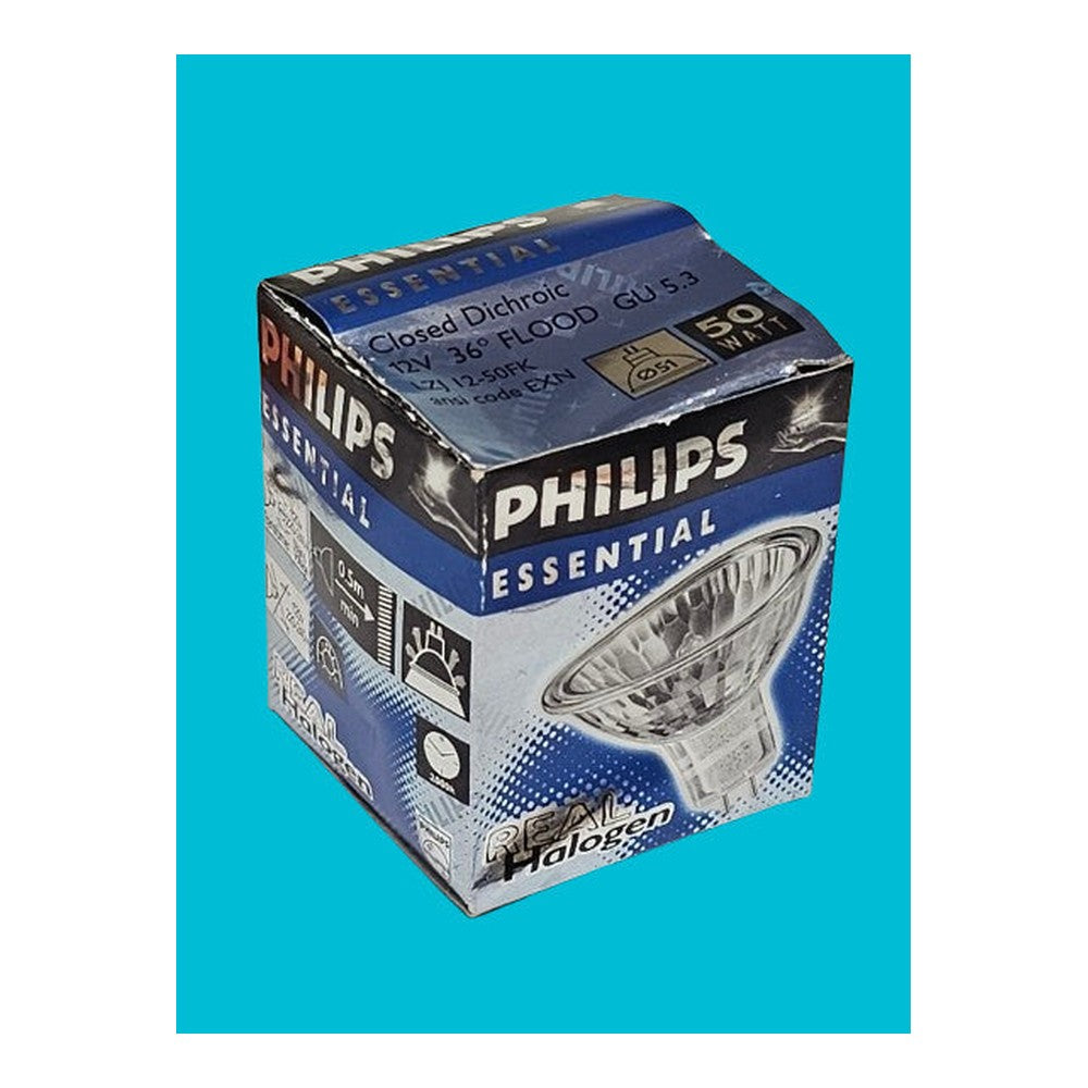 Philips GU5.3 50W Closed Dichroic q2v Flood Halogen Lamp Bulb
