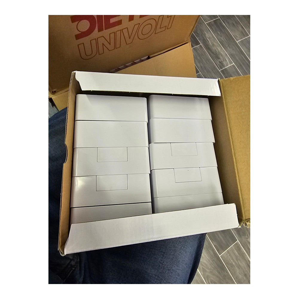 Box of 10 Surface Box Single Gang Round Edge Dietzel Univolt SFR 1 - 32 White