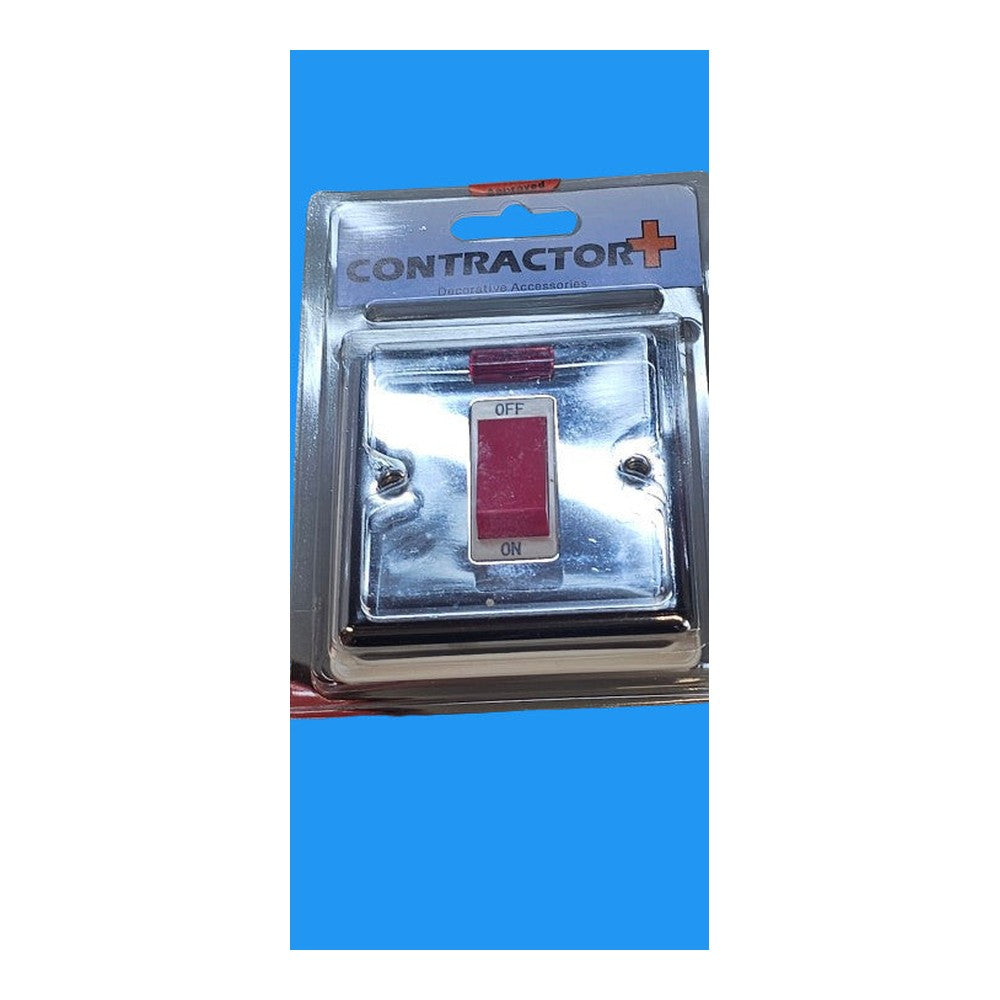 45A Double Pole Switch With Neon PC WH One Electrical Contractor +