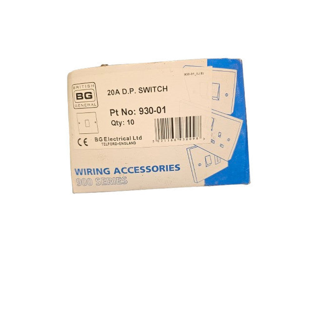 BG 900 Series 20A DP Switch White 930-01