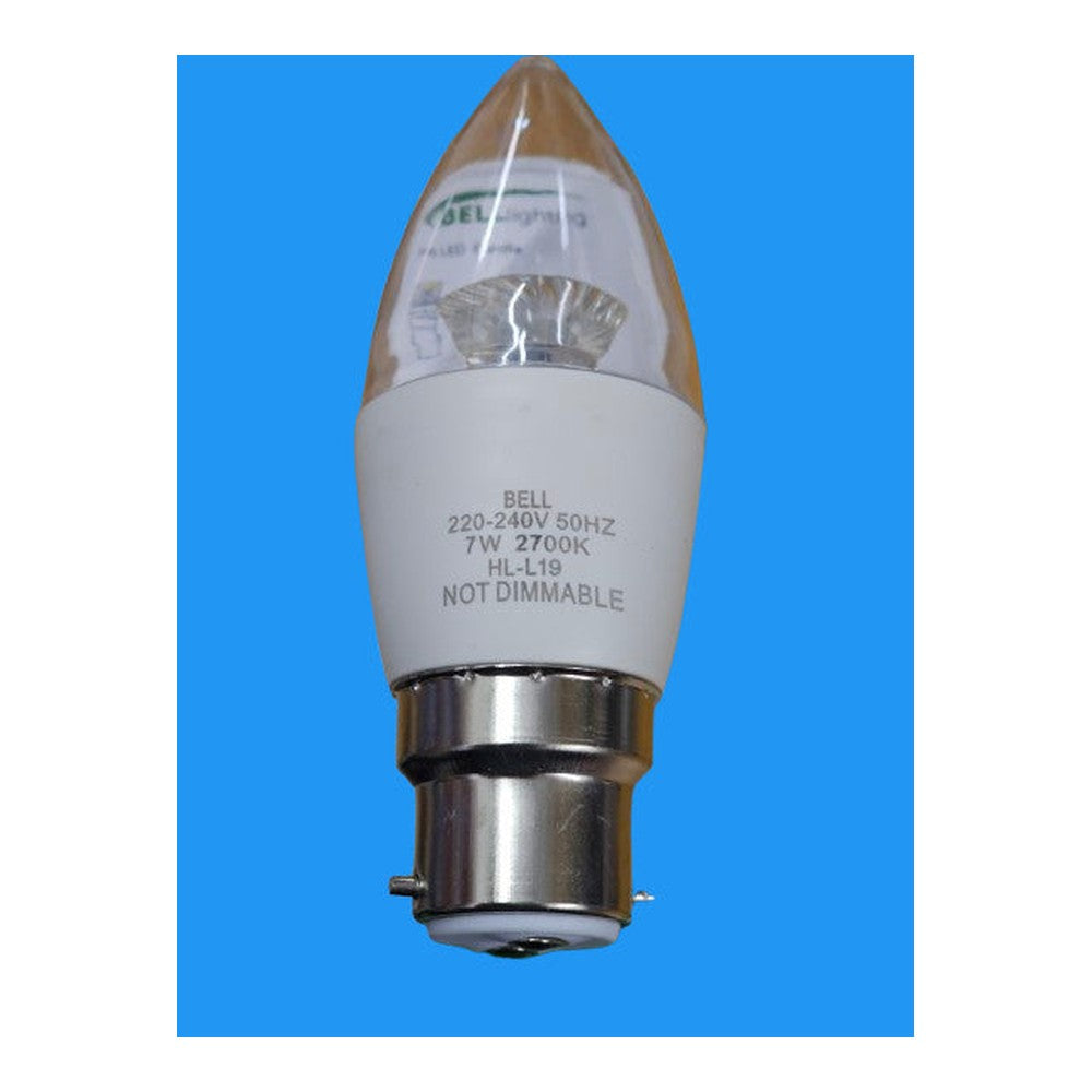 2 x Bell 7w BC/B22 LED Warm Candle Incandescent Canlb Lamp