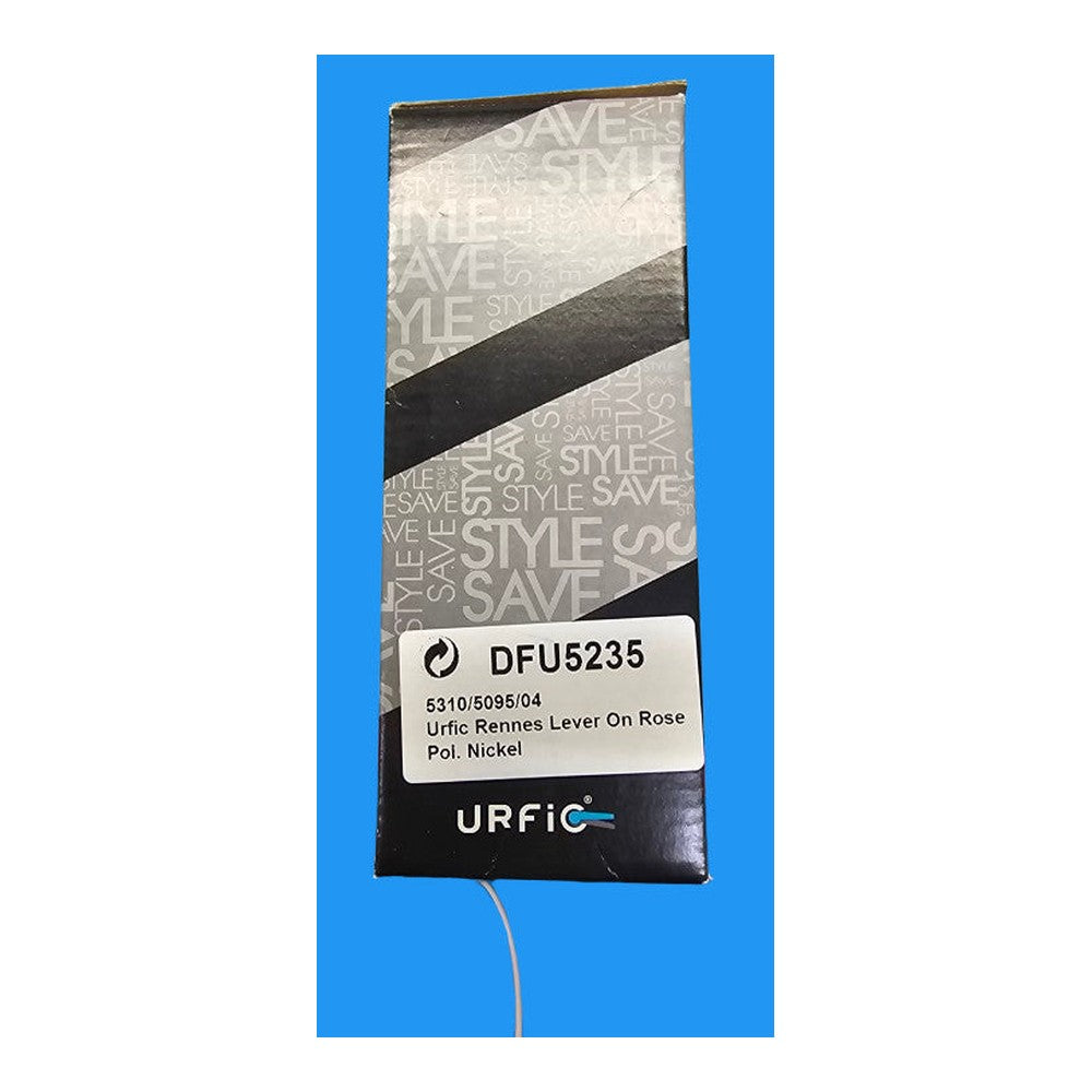 Urfic Rennes Lever on Rose Pol Nickle Door Handles DFU5235 5310/5095/04