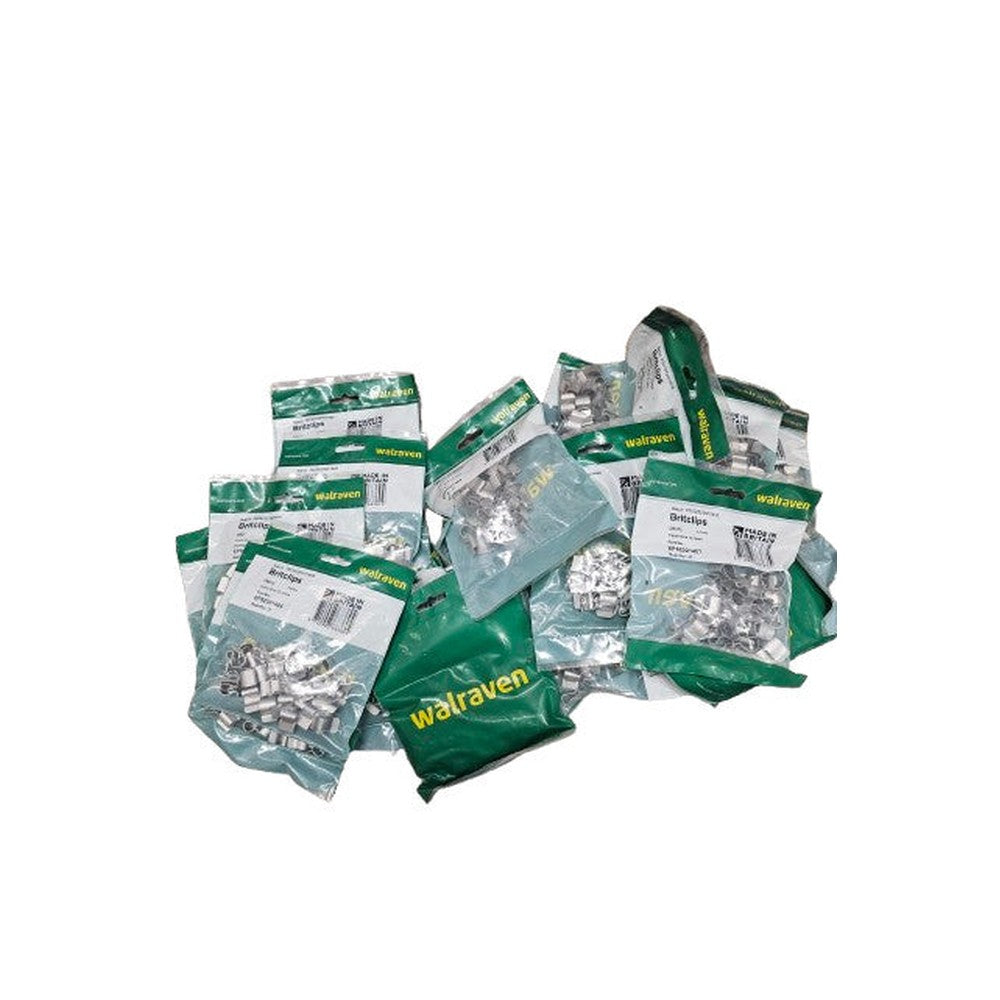 Walraven Britclips© Cable Run Clip Flange Various Sizes in Bags of 25