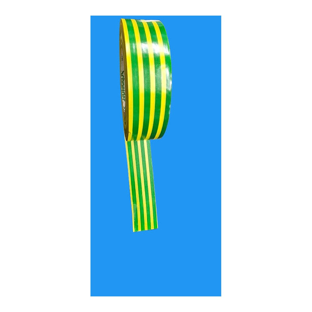 SCHNEIDER GREEN/YELLOW ELECTRICAL INSULATION TAPE PVC FLAME RETARDENT 19MM X 20M