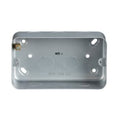2x 2 Gang 44mm Single Metal Heavy Duty Back Box to Match Knightsbridge M Series