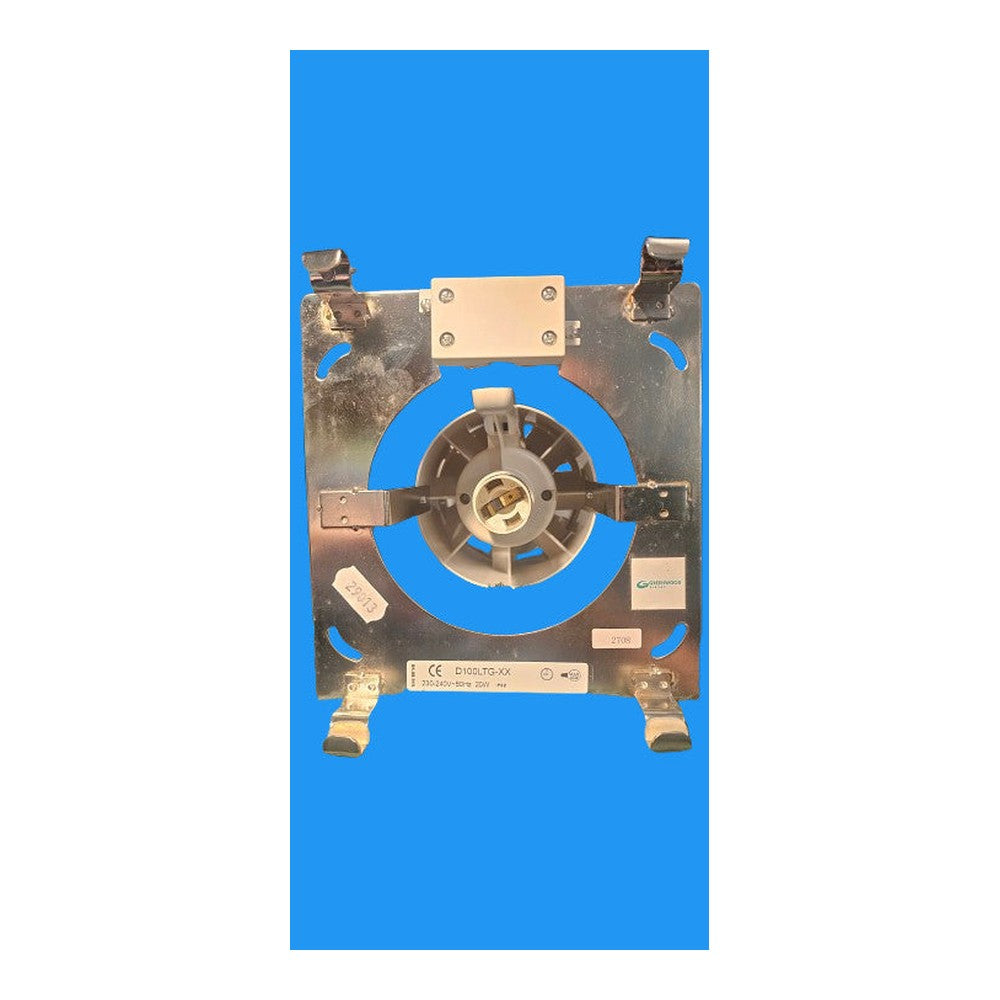 100mm Wall Fan With Timer Light and Frosted Glass Cover Greenwood Airvac 40w