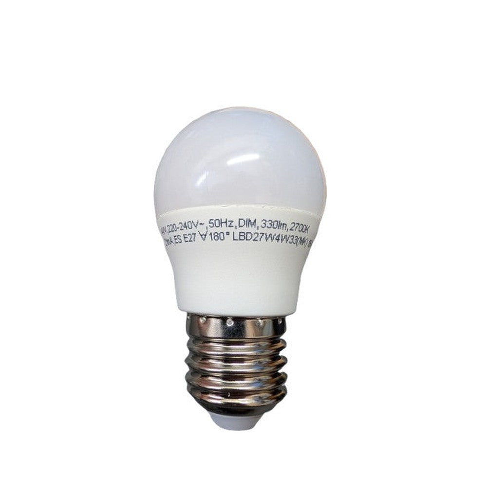 E27 ES LED Luceco 4w = 30w Golfball Lamp Warm White Comfort light 330lms
