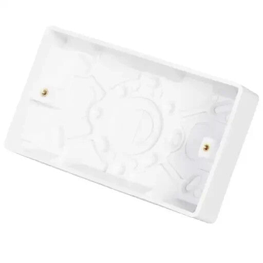 3x Click MODE CMA082 - 25mm Deep Moulded Surface Twin Socket Box White