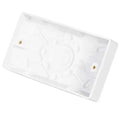 3x Click MODE CMA082 - 25mm Deep Moulded Surface Twin Socket Box White