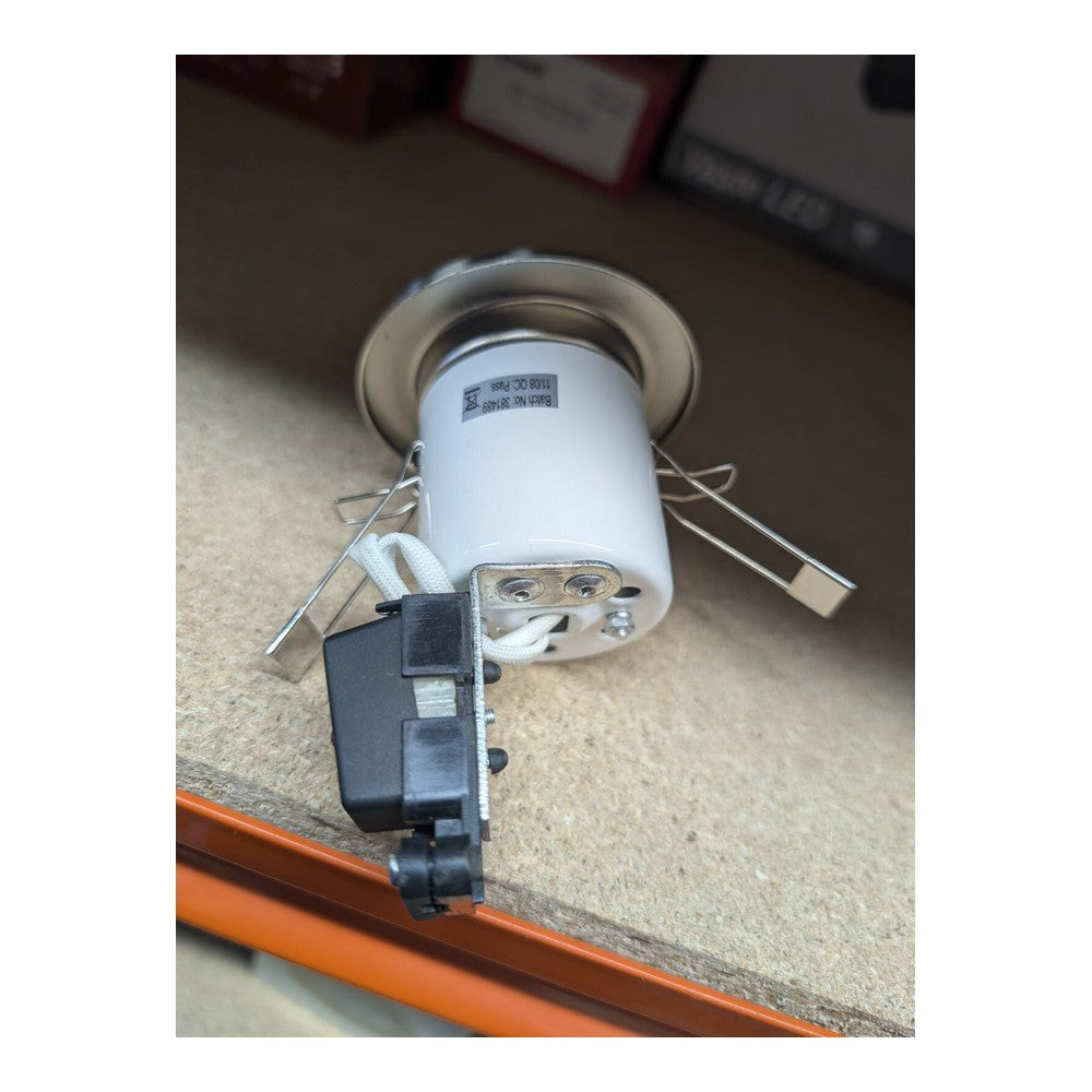 Ceiling Lights Gu10 Downlight Recessed Spot Fixed 240v Satin Chrome With Bulb
