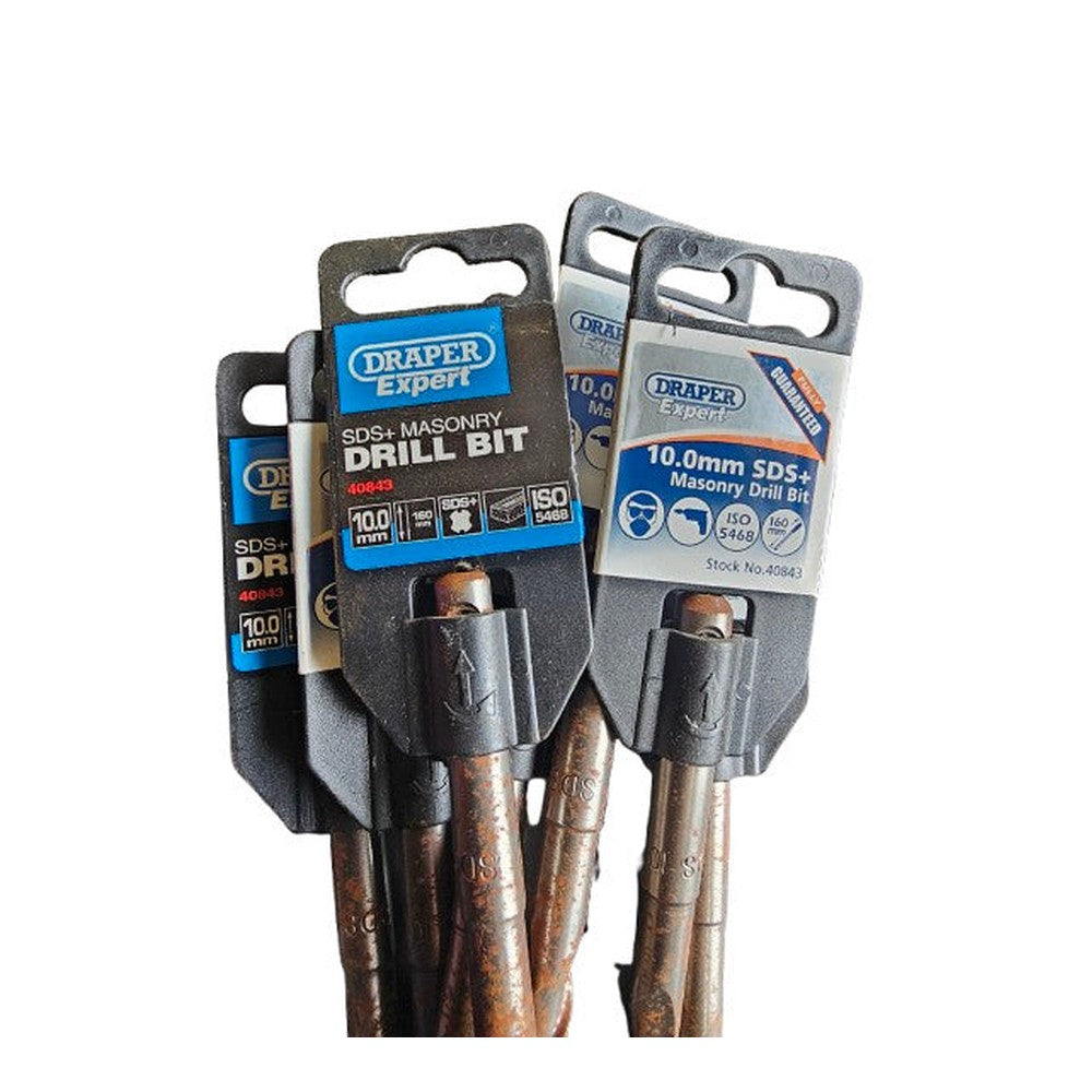 Draper 10.0mm SDS + Masonry Drill bit 160mm Tungsten Carbide Tip ( 40843 )