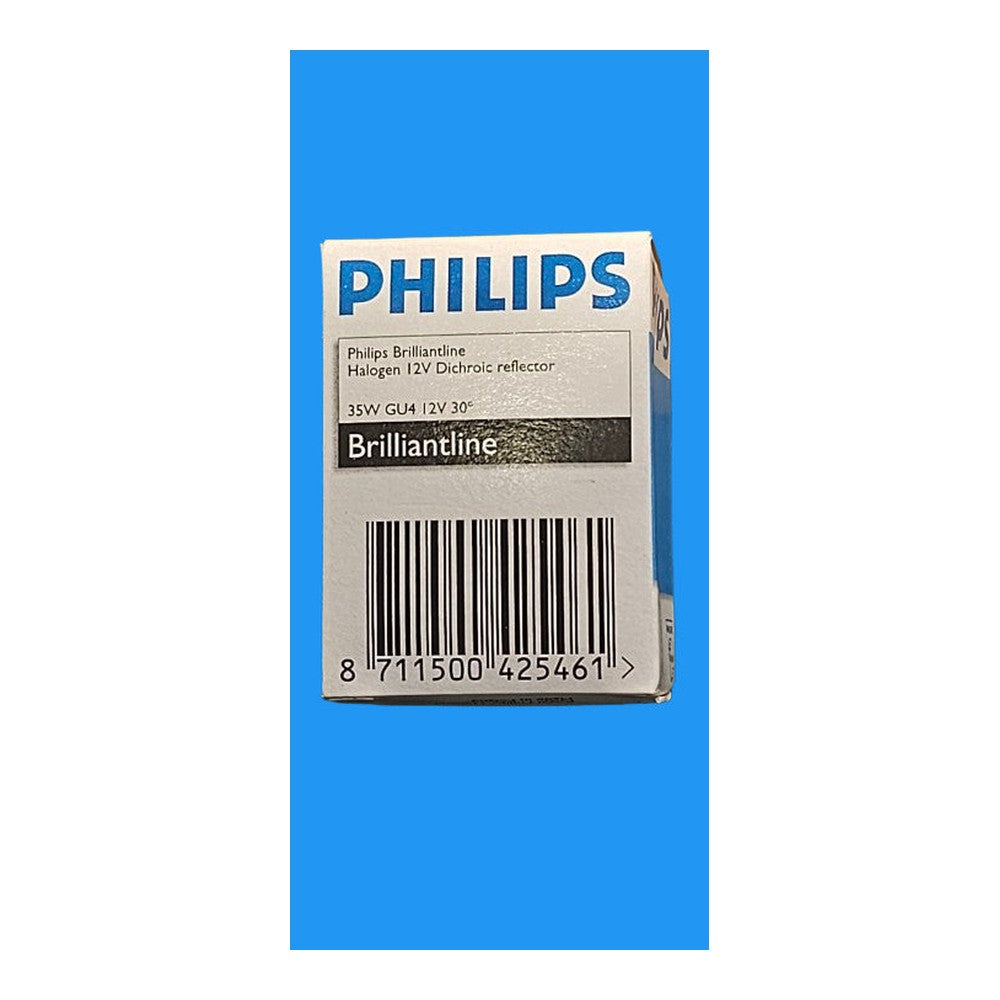 GU4 35W ( Pack of 3 ) Philips Brillantline Halogen 12v Bulb Dichroic Reflector