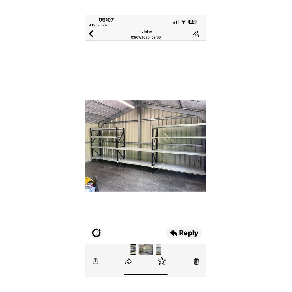 Shelving for Sheds and Garages 240kg Per Shelf 2m x 2m x 600mm FREE DELIVERY