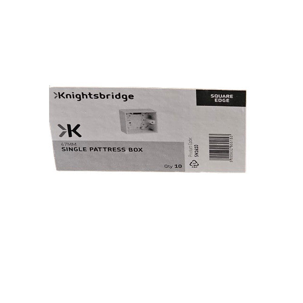47mm Single pattress Box SN1610 Knightsbridge (Pack of 3)