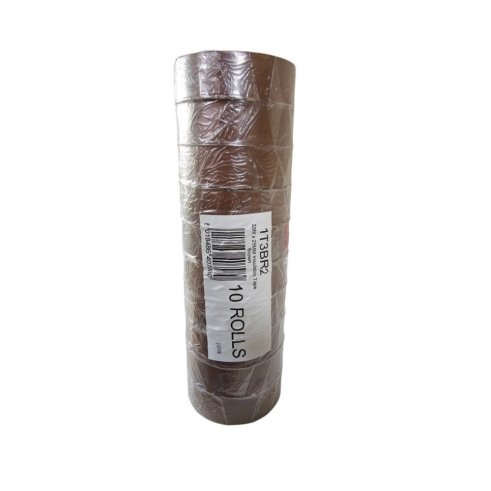 5 X GET pvc Brown electrical insulation tape 25mm x 33m