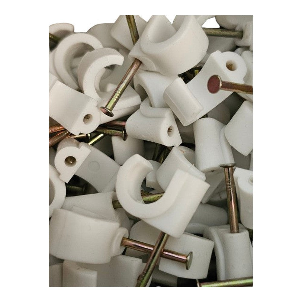 Schneider Tower 12mm - 14mm Round White Cable Clips 77CW12PAC Plus Clip x200