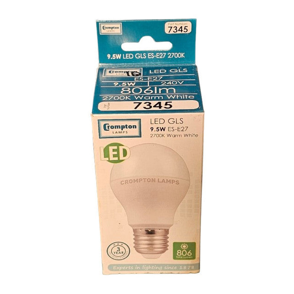 95w ES-E27 LED GLS Lamp Bulb 2700k Warm White 806Lm Energy Saver 7345 Pack Of 2