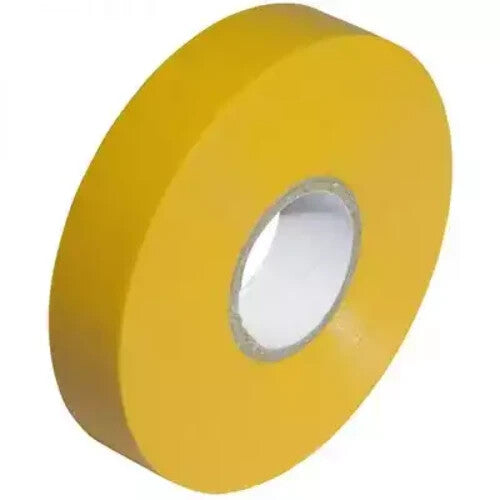 PVC Insulation Tape 19mm x 33m Yellow Olympic Fixings 093-252-025 Pack Of 8