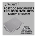 A6 Documents Enclosed Envelopes - Postdoc - Plain Self Adhesive Wallet