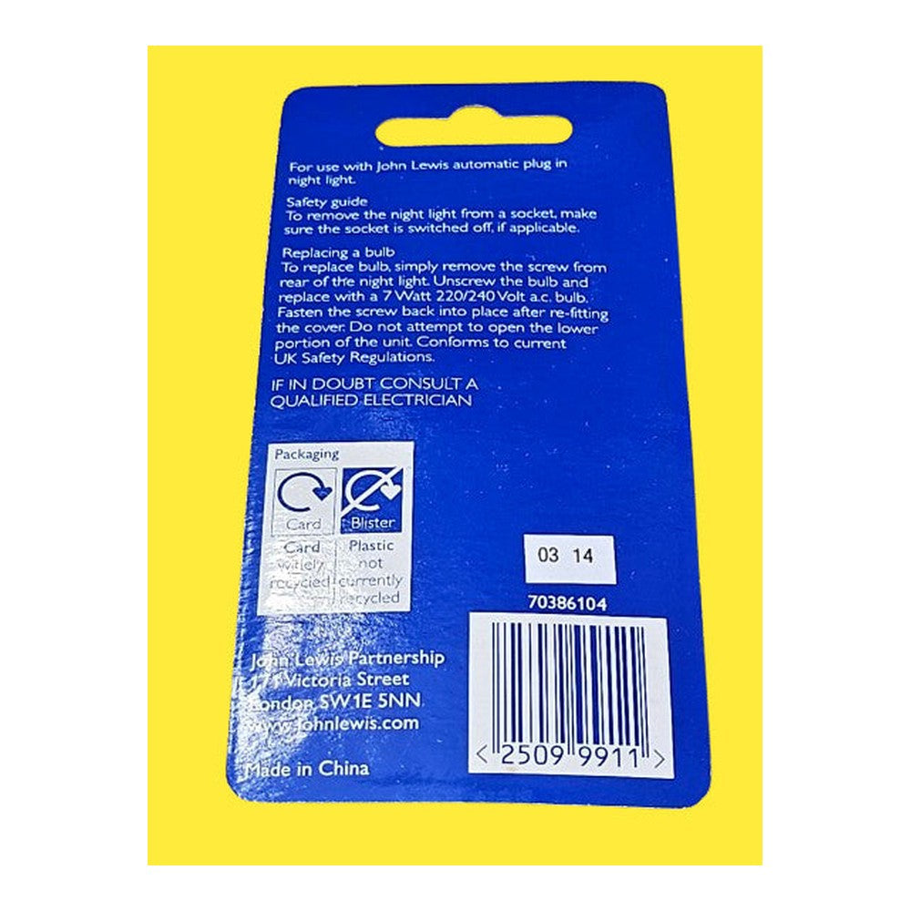 Twin Pack 7W SES / E14 Schneider For John Lewis Night light Bulb Lamp