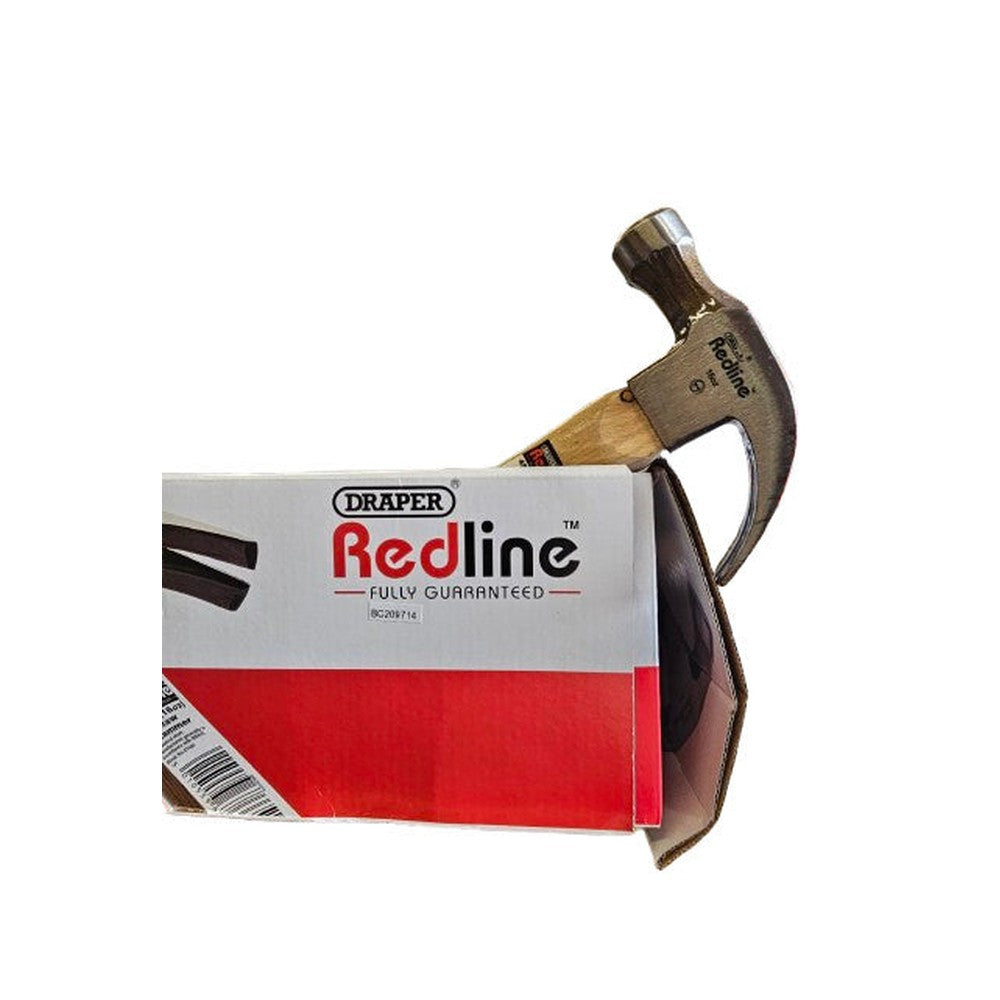 DRAPER REDLINE 16OZ CLAW HAMMER WITH HARDWOOD SHAFT 450G, STOCK NO: 67665