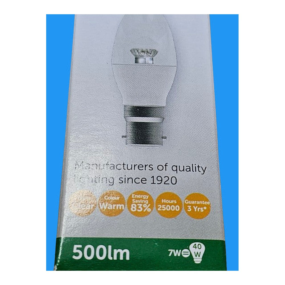 2 x Bell 7w BC/B22 LED Warm Candle Incandescent Canlb Lamp