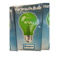 Crompton Harlequin 15W ES E27 Translucent Green Light Bulb 240v (Pack Of 10)