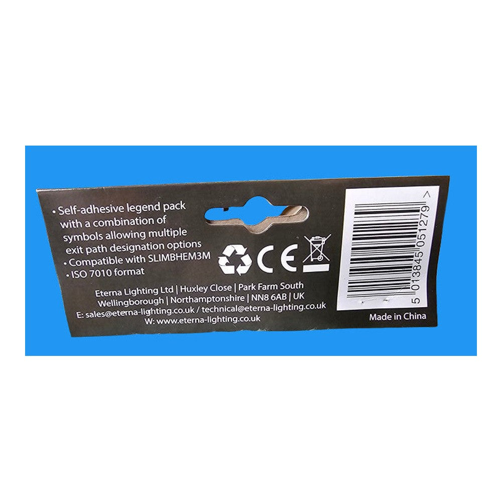 Emergency Exit Stickers Eterna ISO Legend Set for Slim Bulkhead SBHISOLGD