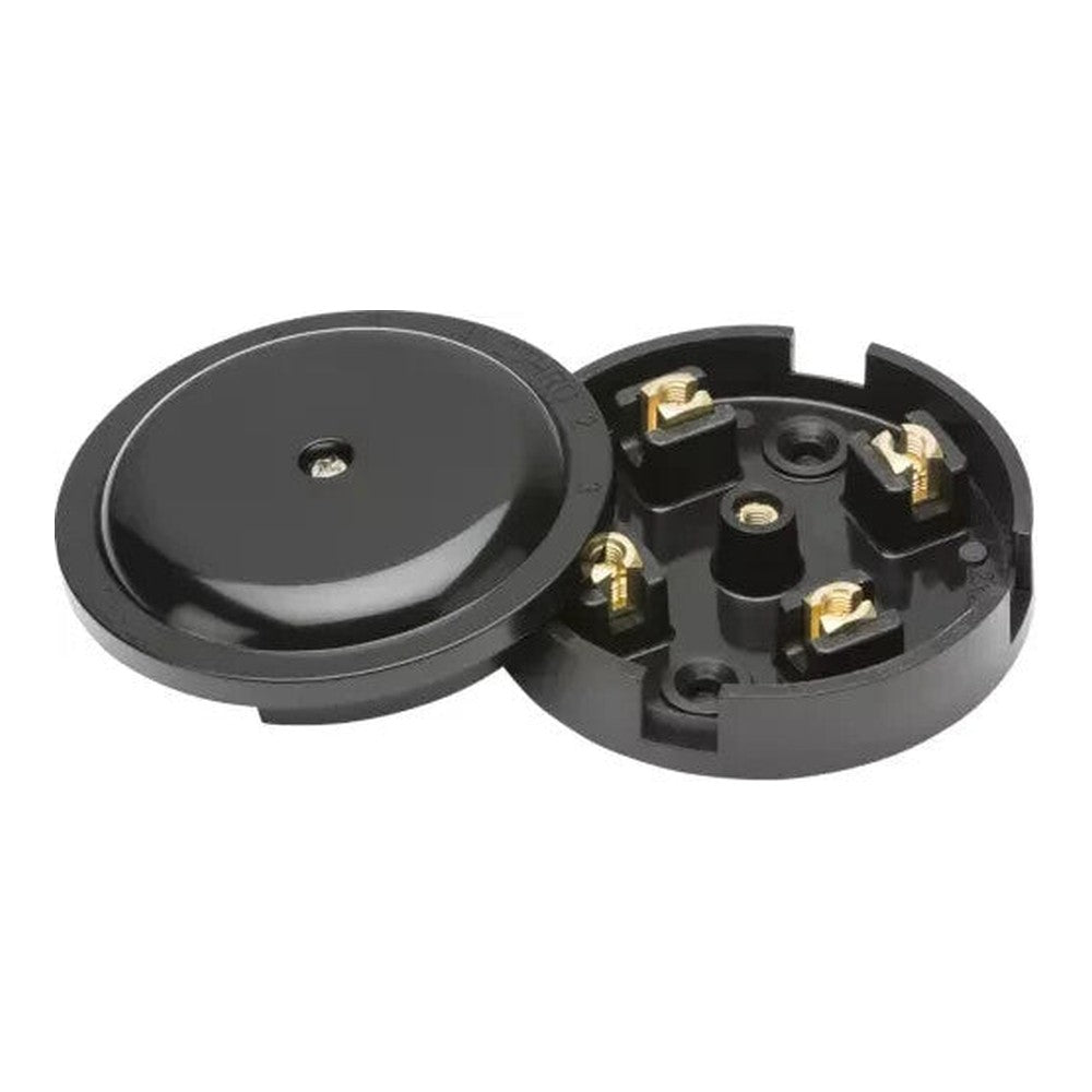 5A 4 Terminal Electrical Junction Box IP20 Black KNIGHTSBRIDGE  SN8420B 59mm X5
