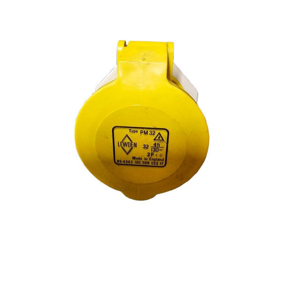 Box of 7 x Lewden PM32 Socket  32A 3 Pin Yellow