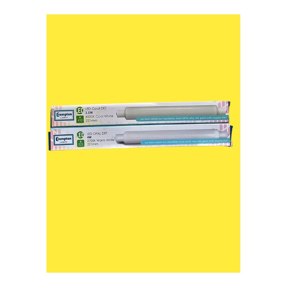 Crompton 3.5w 4w 221mm LED Opal DET Tubular Lamp 30w Striplite SCC-S15 Cap