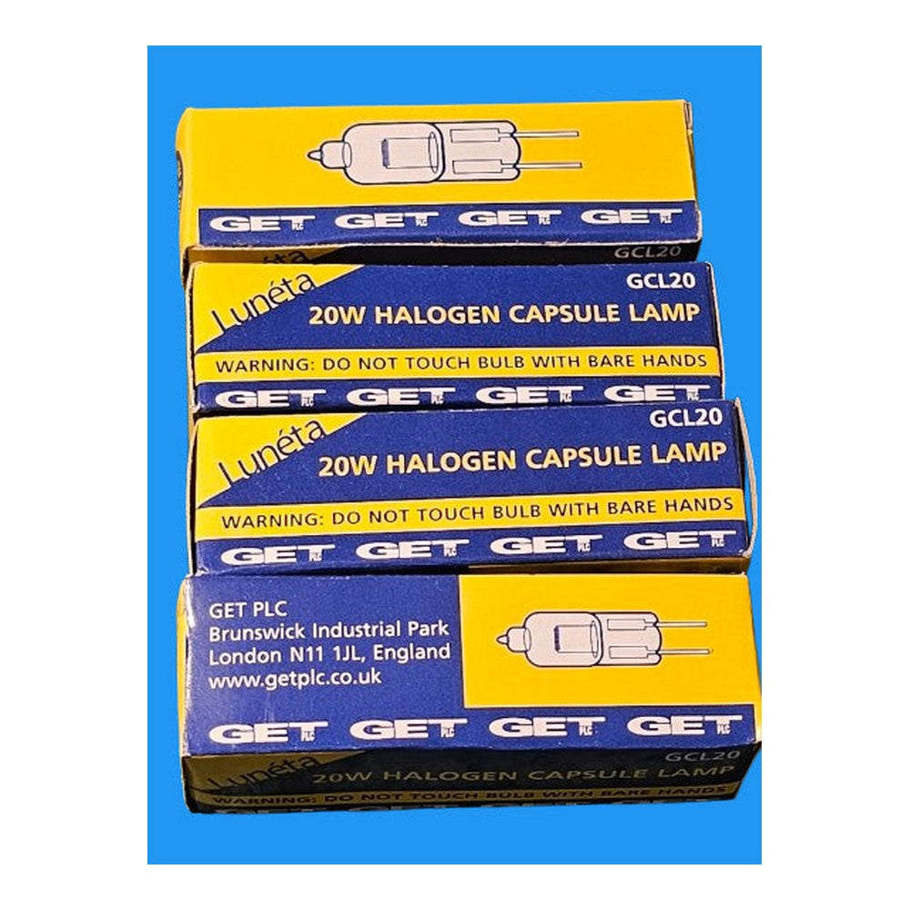 GET G4 20W 12V GCL20 Luneta Halogen Capsule Bulb Lamp