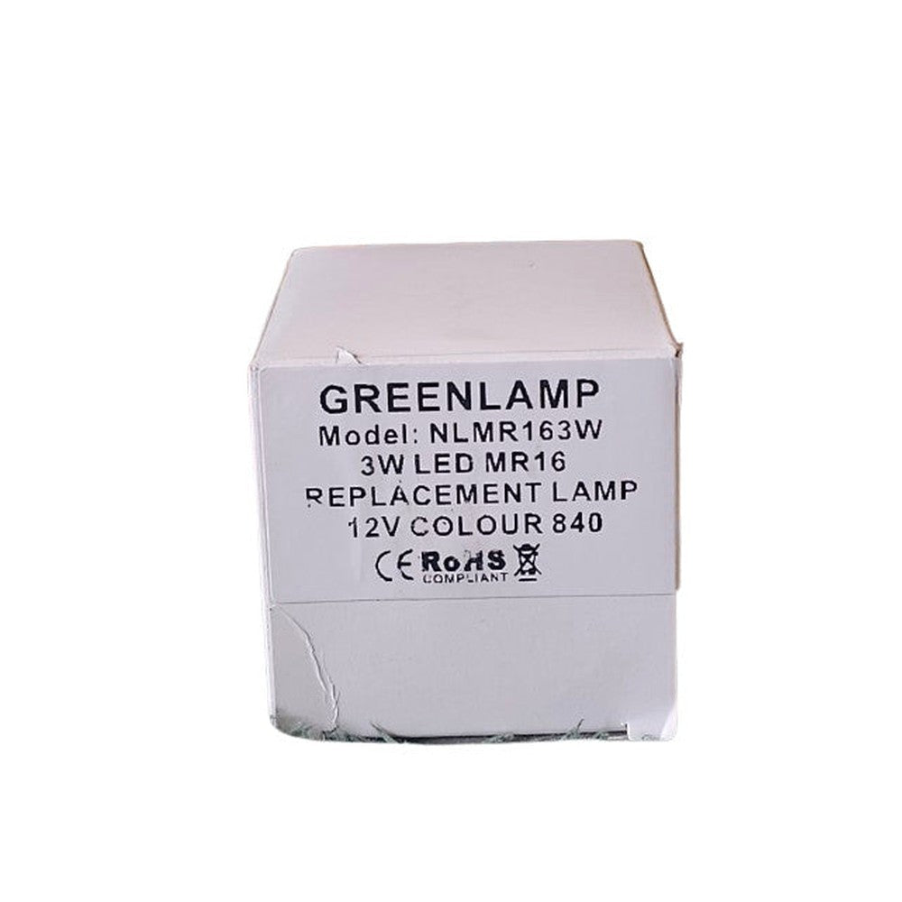 MR16 3W Greenlamp LED Replacement Lamp Bulb 12v 840 Cool White