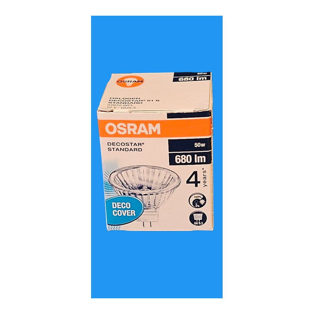 MR16 GU5.3 50w Osram Decostar 51s 680lm 2950k 12v Cool Beam 4000H German Made