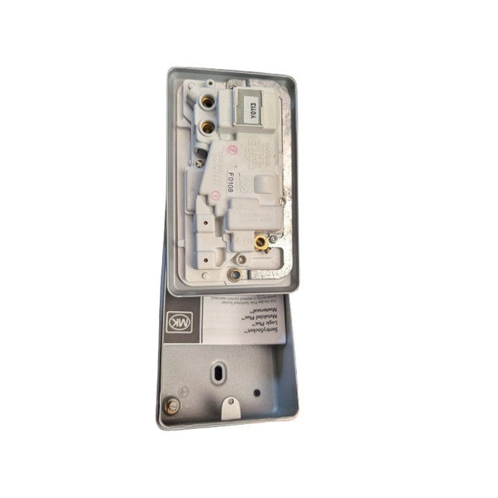 MK K6302ALM Socket 1G Double Pole RCD Sentry Protected Switch Socket 30mA Active