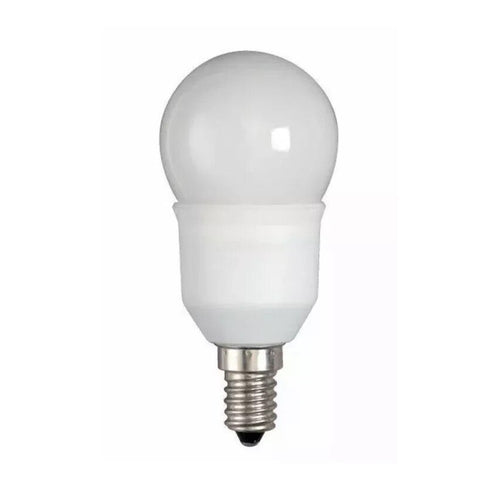 2 Pack Of Bell 7 Watt CFLMini Round Lamp Warm White SES E14 Cap - 8000 hours